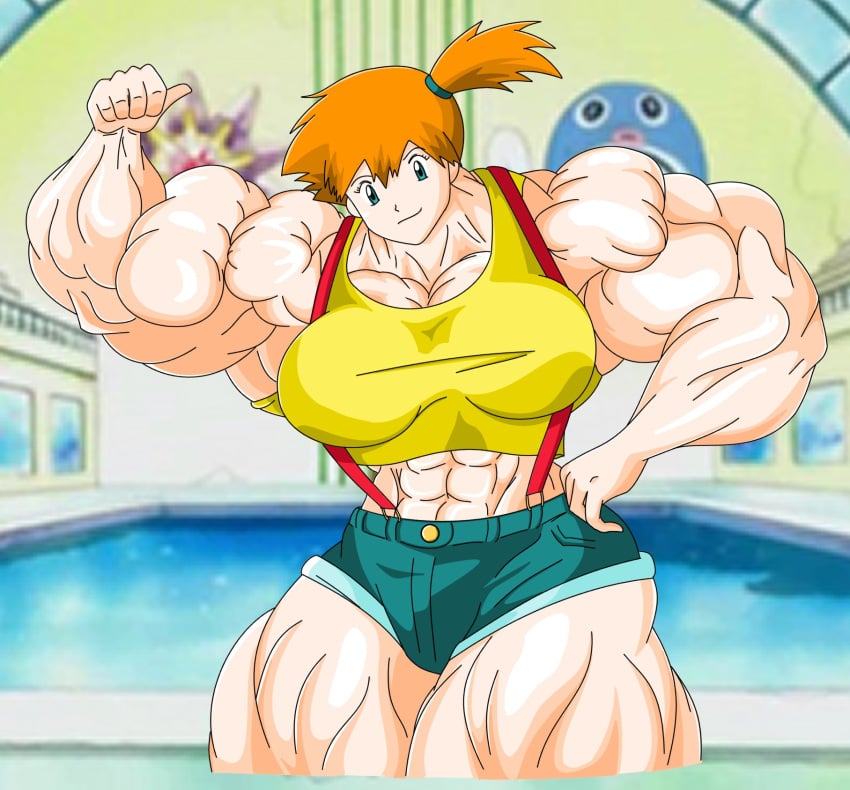 1girls abs biceps breasts extreme_muscles female female_only hyper kasumi_(pokemon) matl misty_(pokemon) muscles muscular muscular_arms muscular_female muscular_legs muscular_thighs pecs pokemon solo