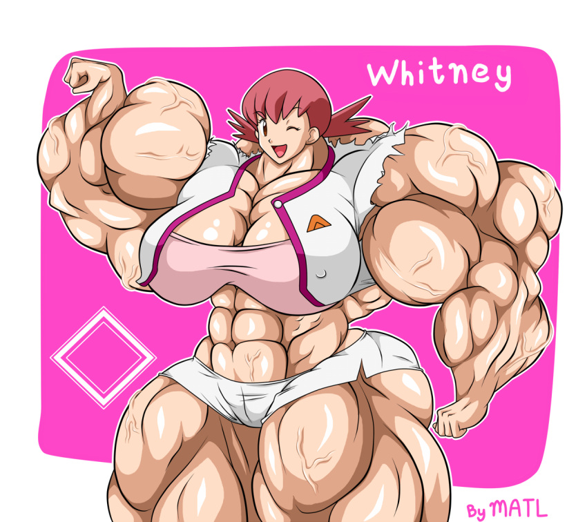 abs biceps breasts creatures_(company) female game_freak matl muscles muscular muscular_arms muscular_female muscular_legs muscular_thighs nintendo pecs pokemon solo whitney_(pokemon)