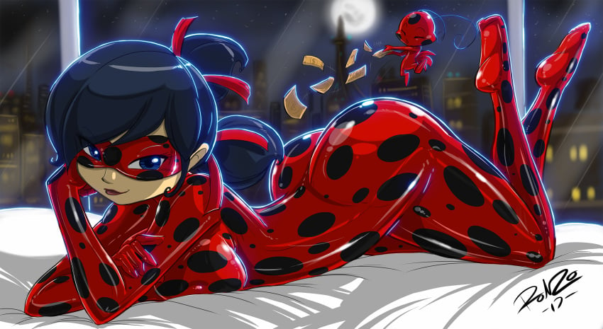 2010s 2017 ass banknote bed big_ass blue_eyes blue_hair bodysuit dollar_bills eyes female female_only hair hi_res ladybug_(character) looking_at_viewer marinette_cheng marinette_dupain-cheng miraculous_ladybug night open_eyes png pose ronzo rubber rubber_clothing rubber_suit seductive shiny shiny_clothes shonuff shonuff44 signature tagme tf1 tight_clothing tikki_(miraculous_ladybug)