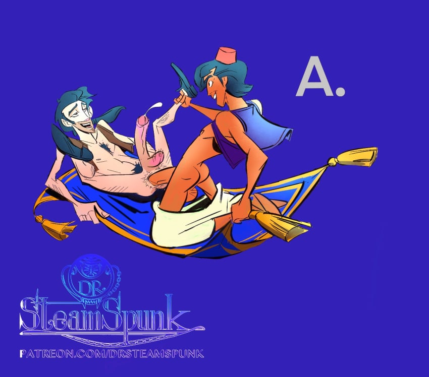 aladdin aladdin_(character) anal anal_sex ass balls big_balls big_penis clothing crossover cum disney dr._steamspunk erection gay_anal gay_sex male male_nipples male_only male_penetrated male_penetrating_male muscular_male nipples penetration penis sex the_road_to_el_dorado tulio_(the_road_to_el_dorado)