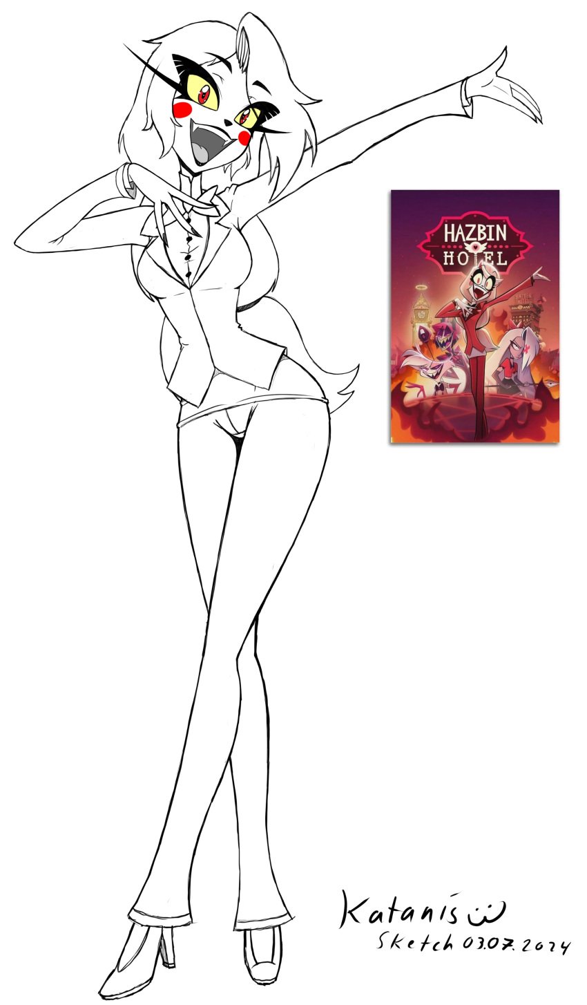 charlie_morningstar_(hazbin_hotel) hazbin_hotel katanis safe sketch