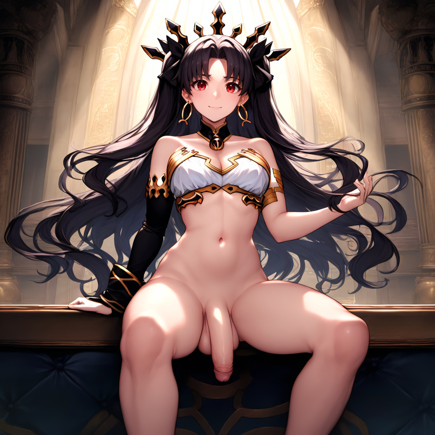 1futa ai_generated balls breasts casual curvy dickgirl futa_only futanari ishtar_(fate) looking_at_viewer nsfw penis perfect_body pork_souls ready_to_fuck taker_pov