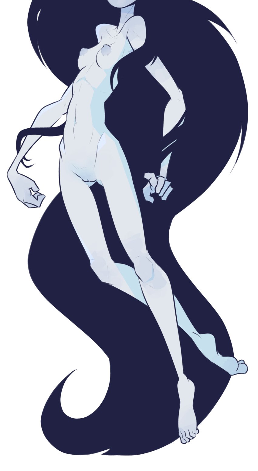 1girls adventure_time big_hair big_hands boney_hips dabble dark_hair face_out_of_frame female head_out_of_frame long_hair marceline marceline_abadeer marceline_the_vampire_queen nipples nude nude_female puffy_areolae pussy raised_shoulders really_long_hair ribs skinny skinny_girl small_breasts solo thin thin_arms thin_female thin_thighs thin_waist vampire vampire_girl white_background