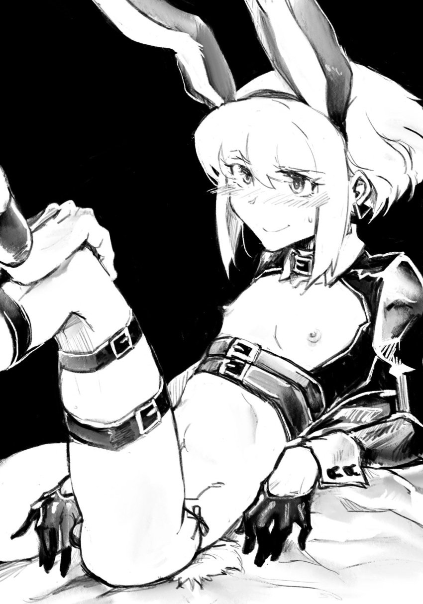 androgynous bunny_ears eaka56868337 femboy galo_thymos lio_fotia nipples promare twink
