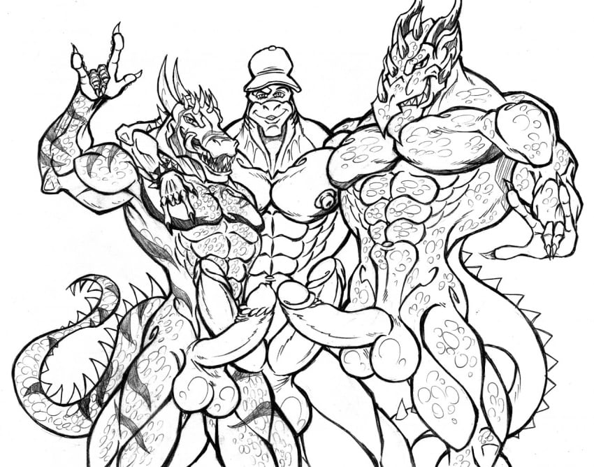 2013 3boys abs anthro argonian aroused balls ballsack biceps big_arms big_balls big_muscles big_pecs big_penis chest claws dangling_testicles diphallia diphallism double dragon erection eric fangs fat_cock fish flexing furry furry_only gay group hand happy hat hemipenes horns looking_at_viewer low_hanging_balls male male_nipples male_only manly marine masculine mature_male monochrome multi_penis musclegod124 muscles muscular_arms muscular_legs muscular_male no_humans nude_male pecs penis penises_touching plain_background pose punk red_eyes reptile ripped rock scales scalie scrotum shark sharp_teeth sketch smile spread_legs spreading spyke_(dragon) standing teeth testicles the_elder_scrolls throbbing toned tongue topless varanis varanis_(character) varanis_blackclaw vectarr vein video_games