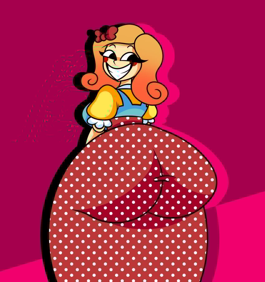 1girls ass ass_bigger_than_head ass_focus big_ass big_butt dress female looking_at_ass looking_back marioishere7 miss_delight poppy_playtime poppy_playtime_(chapter_3) smile solo thicc_butt thick_ass