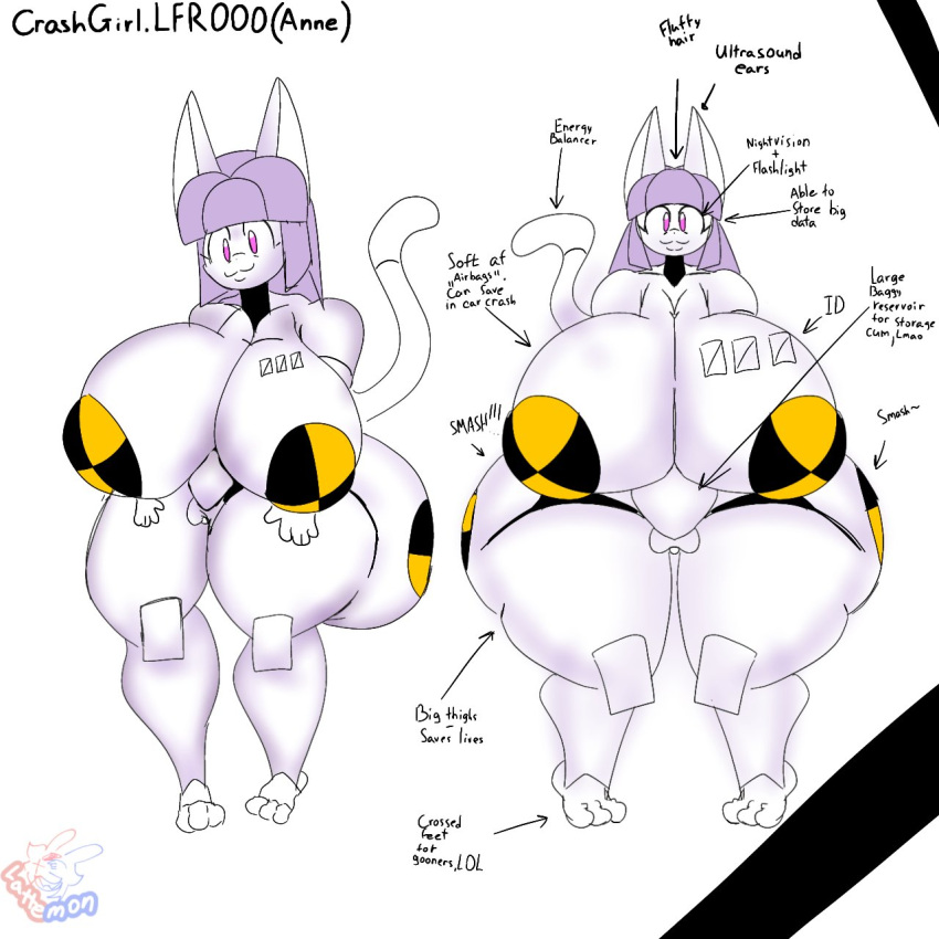 big_ass big_breasts breasts bubble_butt cleavage crashgirl_(lattemon) female furry huge_ass huge_breasts lattemon thick_thighs wide_hips