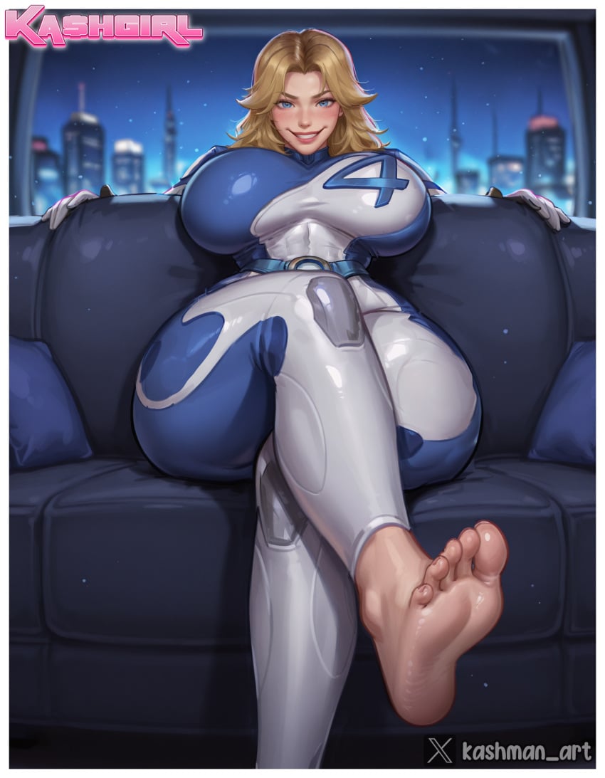 ai_generated barefoot bodysuit clothed feet huge_breasts invisible_woman kashman large_breasts marvel marvel_rivals soles susan_storm toes