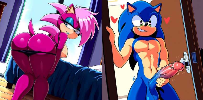 ai_generated ass blue_body blue_fur breasts female incest magenta_fur male male/female pink_hair sex sonia_the_hedgehog sonic_(series) sonic_the_hedgehog sonic_the_hedgehog_(series) sonic_underground straight veiny_penis