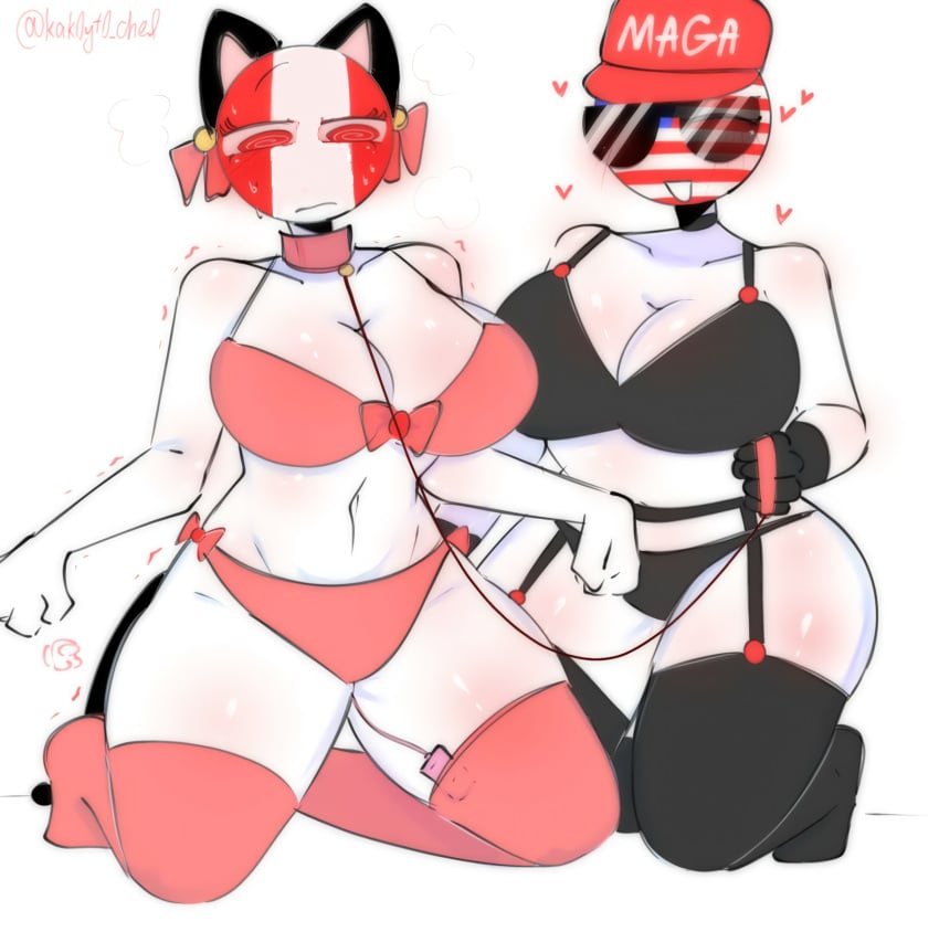 2girls alternate_version_available amogus_reference among_us among_us_reference big_breasts countryhumans countryhumans_edit countryhumans_girl edited edited_image girl ibispaintx kak0yt0_chel_style latina latina_female legwear peru_(countryhumans) stockings thick_thighs thighhighs united_states_of_america_(countryhumans)