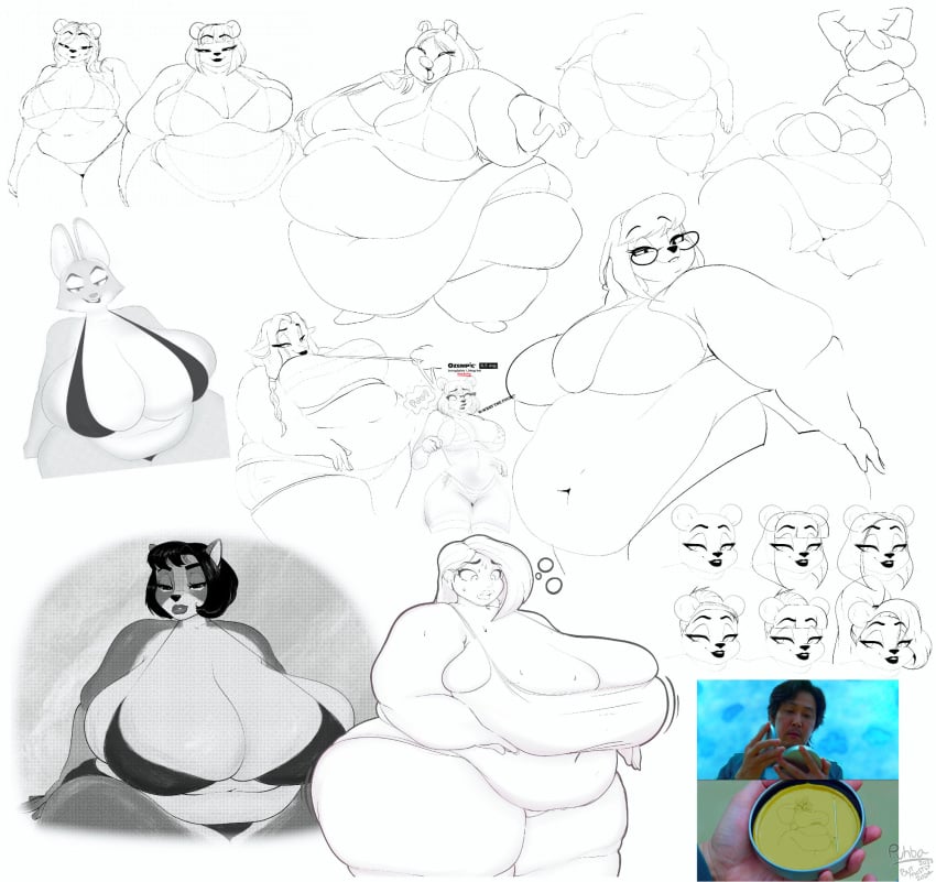 bbw big_ass big_breasts breasts bubble_butt cleavage female furry huge_ass huge_breasts hyper_breasts overweight puhba thick_thighs wide_hips