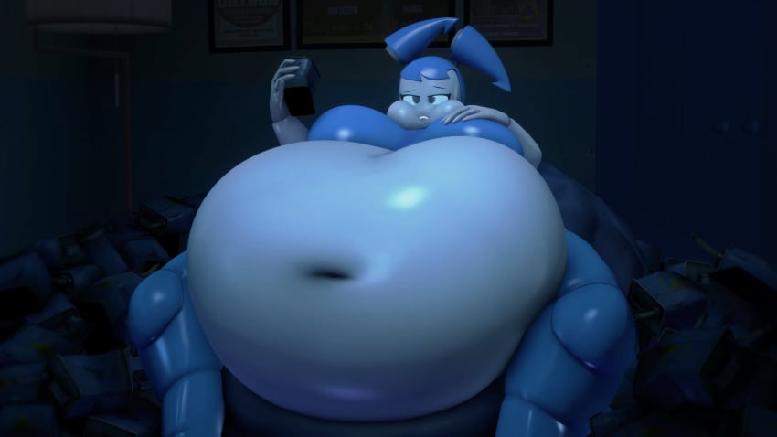 3d big_belly bloated_belly fatrobot jenny_wakeman my_life_as_a_teenage_robot overweight pestilad robot_girl slob xj-9