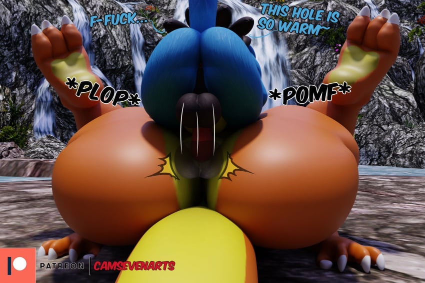 2024 2boys 3d 3d_model anal anal_sex anal_sex balls big_ass big_bottom_small_top blue_body camseven canine charizard dragon gay lucario male male/male orange_body penis pokemon size_difference small_dom_big_sub smaller_male submissive_male super_smash_bros. taller_male text