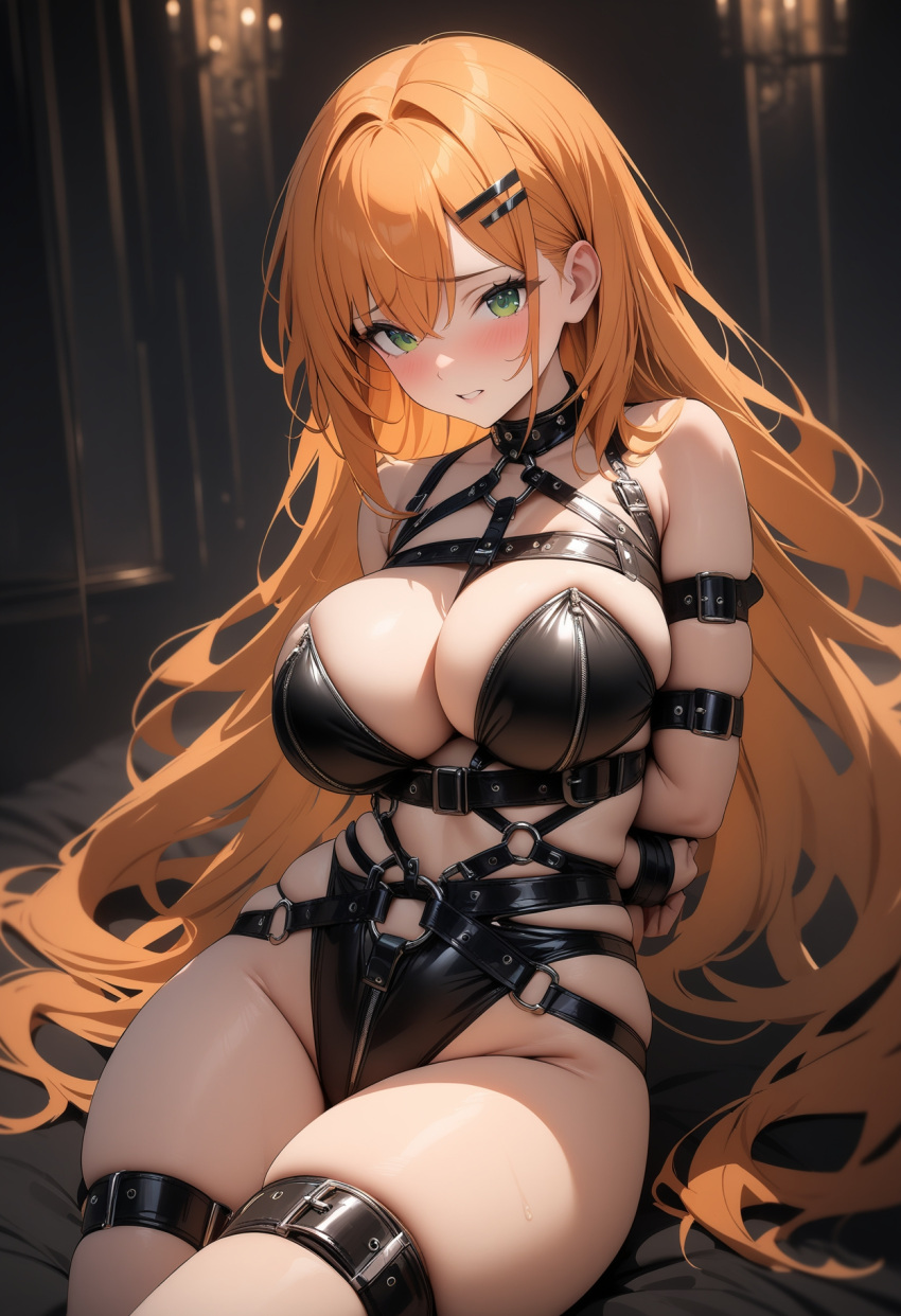 ai_generated big_breasts big_thighs breasts female hot nago nago_chan orange_hair