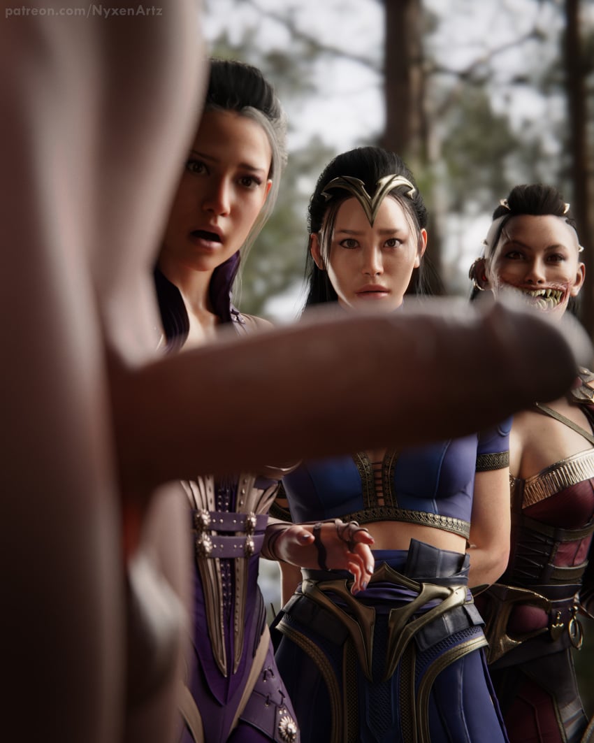 3d breasts kitana mileena mortal_kombat mortal_kombat_1_(2023) nyxenartz penis sindel