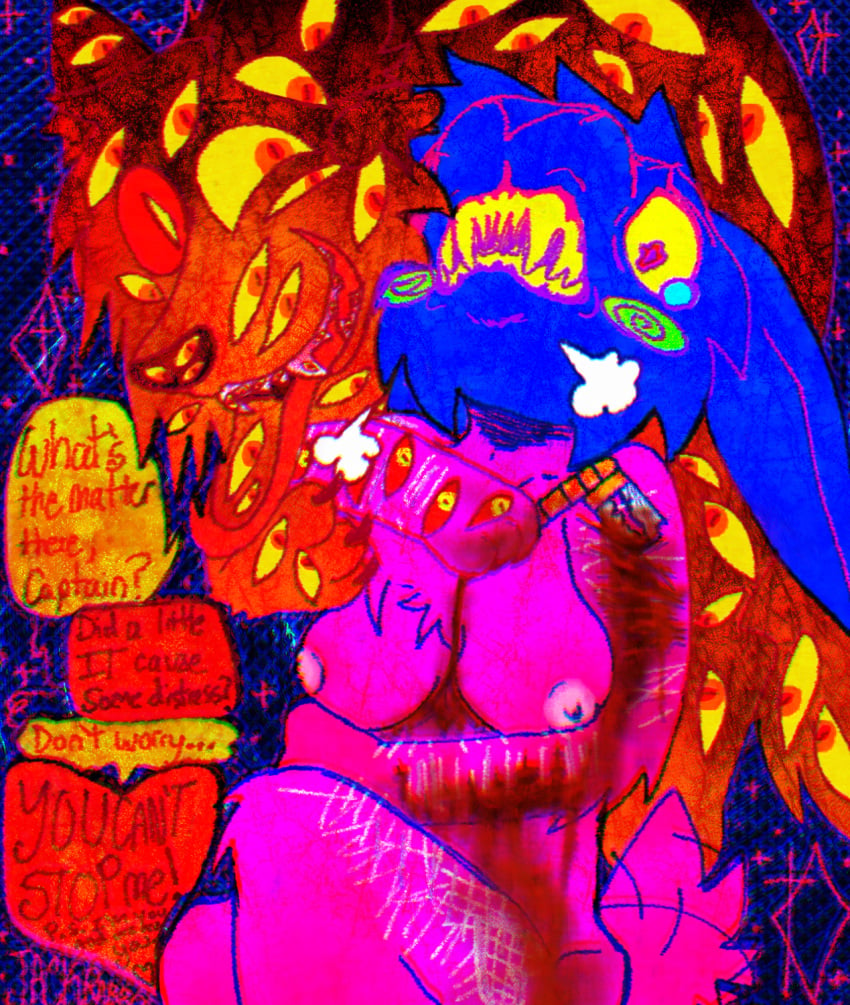 2025 ambiguous_gender andromorph anthro anthro_on_feral blood blood_drip blood_on_arm blood_on_chest blood_on_leg blood_on_self bloodhound_(jackrabbit) blush blush_lines blush_stickers bodily_fluids body_horror breath canid canine canis carving christian_cross christian_symbol christianity corey_(jackrabbit) cross cutting_self dialogue diamonds_(suit) dripping duo english_text eye_teeth feral floating forced forked_tongue gore gore_focus gradient_fur hare heart_symbol hi_res hybrid intersex jackrabbit_(artist) lagomorph leporid looking_at_another mammal mind_break mind_control monster multi_eye nipples open_mouth panic_attack panicking panting parasite parasite_transfer rabbit razor_blade religion scar scars_all_over self-harm self-harm_scars shaded signature suit_symbol tail tail_motion tailwag tears text threatening tongue trans_(lore) trans_man_(lore) wolf zoophilia