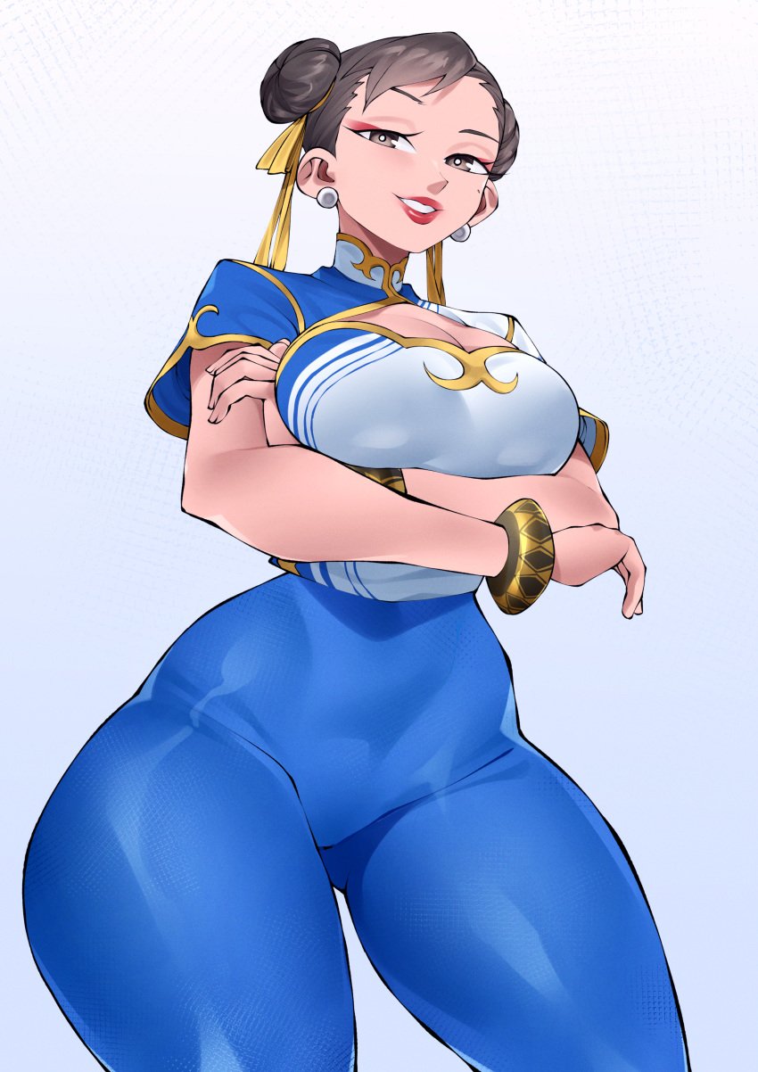 chinese chinese_female chun-li chun-li_(street_fighter_6) female flytrapxx street_fighter street_fighter_6 tagme thick_thighs