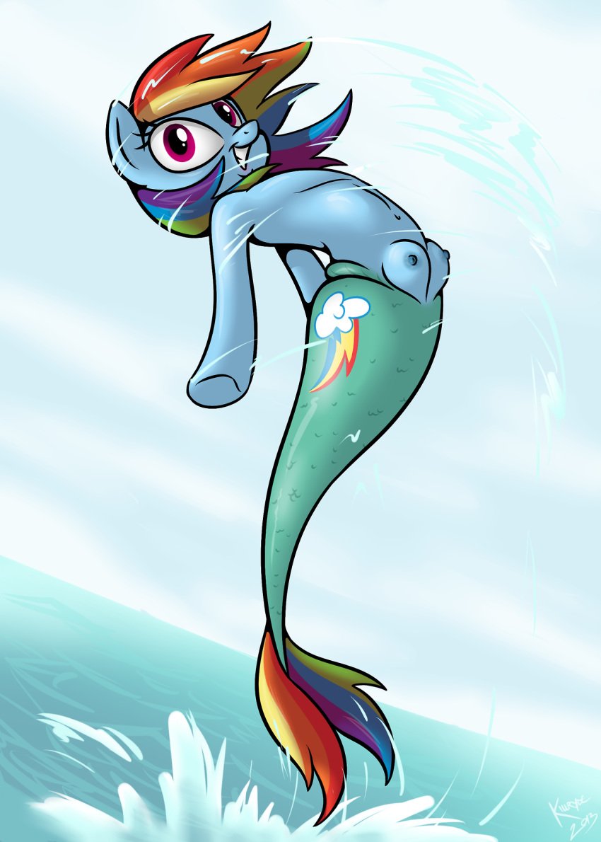 crotchboob crotchboobs friendship_is_magic furry killryde mermaid my_little_pony rainbow_dash_(mlp) smooth_skin