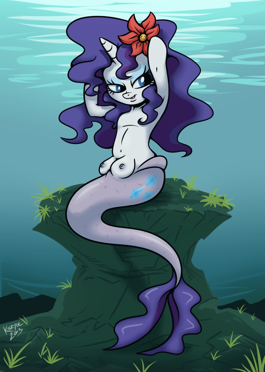 crotchboob crotchboobs friendship_is_magic furry killryde mermaid my_little_pony rarity_(mlp) underwater