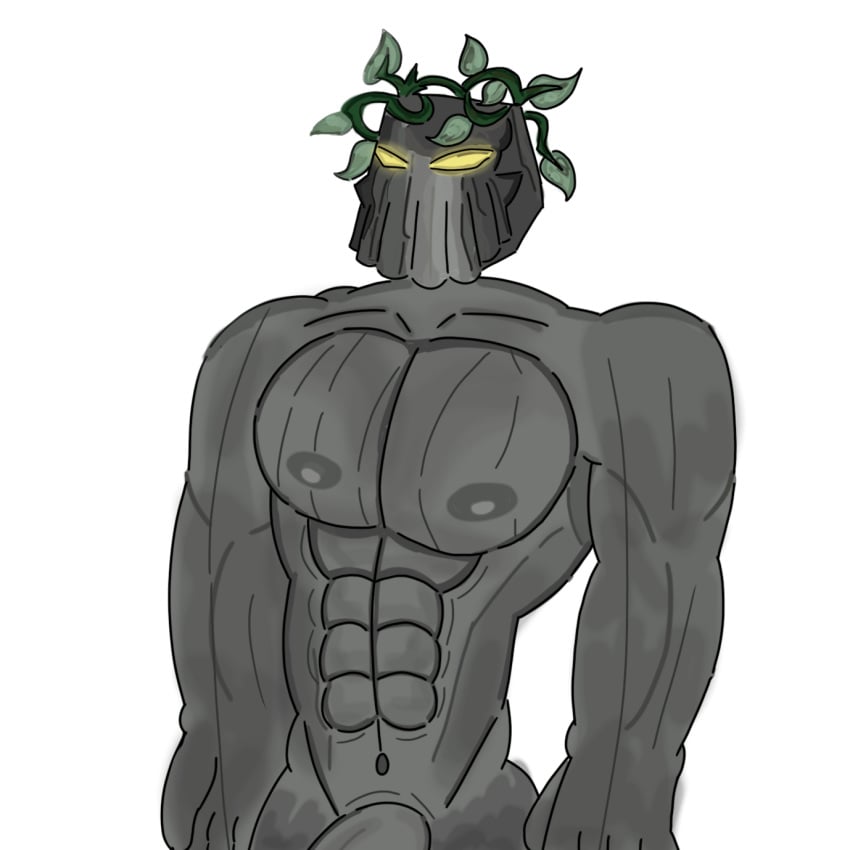 black_body gay grave_buster_(pvz) grey_skin leaf_hair night_sky plants_vs_zombies vine_hair