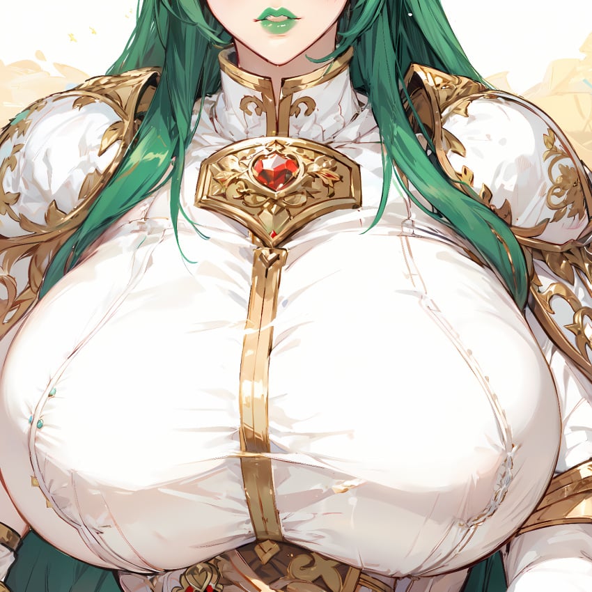 1female 1girls ai_generated big_breasts big_breasts bimbo_lips blush blush blushing_at_viewer blushing_female breast_focus breasts breasts breasts_bigger_than_head breasts_bigger_than_torso elincia_ridell_crimea female female female_focus female_only fire_emblem fire_emblem:_path_of_radiance fire_emblem:_radiant_dawn fully_clothed gifted11 gigantic_breasts gigantic_tits girl green_hair green_lipstick hair heavy_blush huge_breasts huge_breasts lips lipstick long_hair massive_breasts massive_tits nintendo nipple_bulge pov pov_breasts pursed_lips queen shoulder_armor solo solo_female solo_focus straining_clothing tight_clothing tits_bigger_than_head