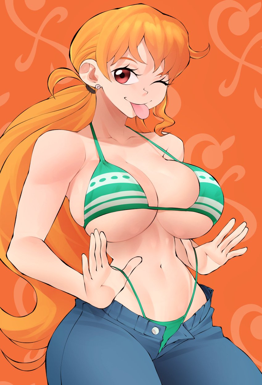 bikini clothing female female_only flytrapxx nami nami_(one_piece) one_piece tagme