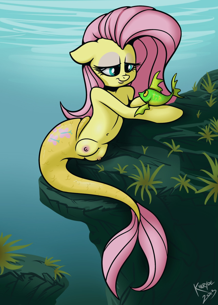 crotchboob crotchboobs fluttershy_(mlp) friendship_is_magic furry killryde mermaid my_little_pony