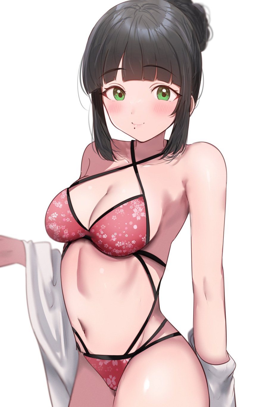 1girls bare_armpits bare_arms bare_belly bare_chest bare_hands bare_hips bare_legs bare_midriff bare_navel bare_shoulders bare_skin bare_thighs belly belly_button bikini bikini_bottom bikini_only bikini_top black_hair black_hair_female blunt_bangs blush blush_face blush_lines blushed_face blushing_at_viewer blushing_face blushing_female breasts busty busty_female busty_girl busty_teen cleavage collarbone curvaceous curvaceous_body curvaceous_female curvaceous_figure curvaceous_hips curvaceous_teen curvaceous_thighs curvy curvy_body curvy_female curvy_figure curvy_hips curvy_teen curvy_thighs dot_nose exposed_armpits exposed_arms exposed_belly exposed_chest exposed_hips exposed_legs exposed_midriff exposed_navel exposed_shoulders exposed_skin exposed_thighs eyebrows_visible_through_hair fair_skin female female_focus female_only green_eyes green_eyes_female hair_bun high_resolution high_school_student highres kurosawa_dia kurosawa_dia_(dengeki_g's_poster_swimsuit) lean_body lean_figure legs light-skined_female light-skinned light-skinned_female light_skin light_skin_female light_skinned light_skinned_female lips long_hair looking_at_viewer love_live! love_live!_sunshine!! medium_breasts midriff mole mole_under_mouth narrow_waist navel red_bikini red_bikini_bottom red_bikini_only red_bikini_top red_string_bikini red_swimsuit red_swimwear school_girl shiny_breasts shiny_hair shiny_legs shiny_skin shiny_thighs shoulders simple_background slender_body slender_waist slim_girl slim_waist smile smiley_face smiling smiling_at_viewer smooth_skin solo standing string_bikini sunya_(honorin-yuunibo) swimsuit swimwear teen_girl teenage_girl teenager thick_thighs thighs thin_waist upper_body v-line white_background