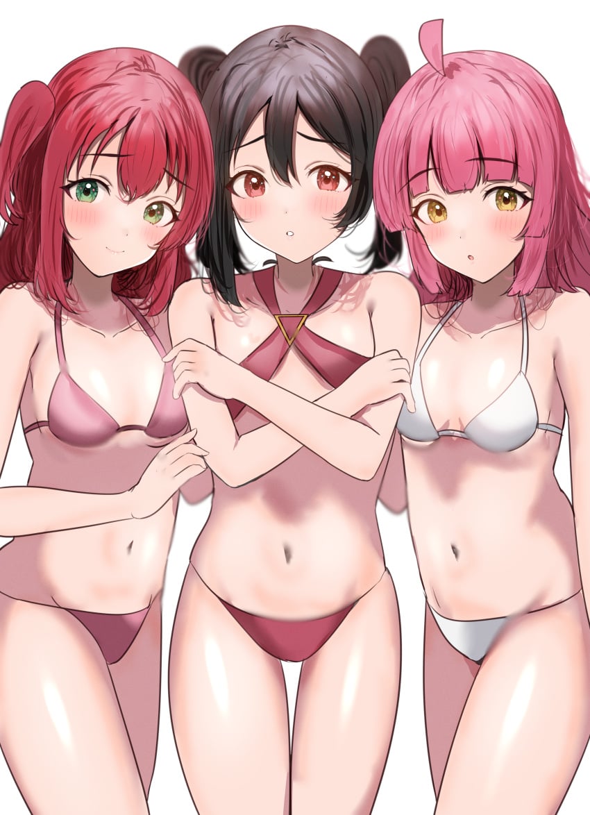 3girls ahoge almost_naked almost_nude antenna_hair arms_crossed bare_arms bare_belly bare_chest bare_hands bare_hips bare_legs bare_midriff bare_navel bare_shoulders bare_skin bare_thighs belly belly_button bikini bikini_bottom bikini_only bikini_top black_hair black_hair_female blush blush_face blush_lines blushed_face blushing_at_viewer blushing_face blushing_female breasts cleavage collarbone crossed_arms dot_nose elbows embarrassed embarrassed_exposed_female embarrassed_expression embarrassed_female exposed_arms exposed_belly exposed_chest exposed_hips exposed_legs exposed_midriff exposed_navel exposed_shoulders exposed_skin exposed_thighs fair_skin female female_focus female_naked female_only fingers flat_belly flat_breasts flat_chest flat_chested green_eyes green_eyes_female groin hair_between_eyes head_tilt high_resolution high_school_student highres kurosawa_ruby lean_body lean_figure legs legs_closed legs_together light-skined_female light-skinned light-skinned_female light_skin light_skin_female light_skinned light_skinned_female long_hair looking_at_viewer love_live! love_live!_nijigasaki_high_school_idol_club love_live!_school_idol_project love_live!_sunshine!! midriff mostly_nude multiple_females multiple_girls naked naked_female naked_woman narrow_waist navel nearly_nude nervous nervous_expression nervous_face nervous_female nude nude_female nudity parted_lips petite petite_body petite_breasts petite_female petite_girl petite_tits pink_bikini pink_bikini_bottom pink_bikini_top pink_eyebrows pink_hair pink_hair_female pink_string_bikini pink_swimsuit pink_swimwear ponytail practically_nude red_bikini red_bikini_bottom red_bikini_top red_eyes red_eyes_female red_hair red_hair_female red_swimsuit red_swimwear school_girl school_girls shiny_breasts shiny_legs shiny_skin shiny_thighs shoulders shy shy_expression side_ponytail simple_background skinny skinny_female skinny_girl skinny_waist slender_body slender_waist slim_girl slim_waist small_breasts smooth_chest smooth_skin standing string_bikini sunya_(honorin-yuunibo) swimsuit swimwear teen_girl teenage_girl teenage_girls teenager tennouji_rina thigh_gap thighs thin_waist tilted_head twintails twintails_(hairstyle) upper_body v-line white_background white_bikini white_bikini_bottom white_bikini_top white_string_bikini white_swimsuit white_swimwear wide_hips yazawa_nico yellow_eyes yellow_eyes_female young