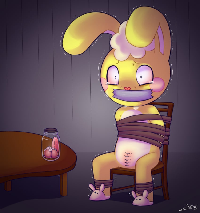 1boy 2024 abuse amputation anthro anthro_only arms_tied arms_tied_behind_back balls ballsack bunny bunny_ears castrated castration chair color colored commission crying crying_with_eyes_open cuddles_(htf) digital_drawing_(artwork) digital_media_(artwork) duct_tape duct_tape_gag forced furry furry_male furry_only gagged genitals gore guro hands_behind_back hands_tied happy_tree_friends hi_res high_resolution highres j.fbelen lagomorph legs_tied leporid male male_focus male_only mammal mondo_media naked naked_male nonconsensual nude nude_male nullification penectomized penectomy penectomy_scar penis pink_shoes rabbit rabbit_ears scar scared scared_expression shaking shoes shoes_only signature simple_background sitting sitting_down sitting_on_chair slippers solo solo_male surgical_suture table tear tearing_up tears testicles tied tied_arms tied_legs tied_to_chair tied_up trembling worried worried_expression yellow_fur