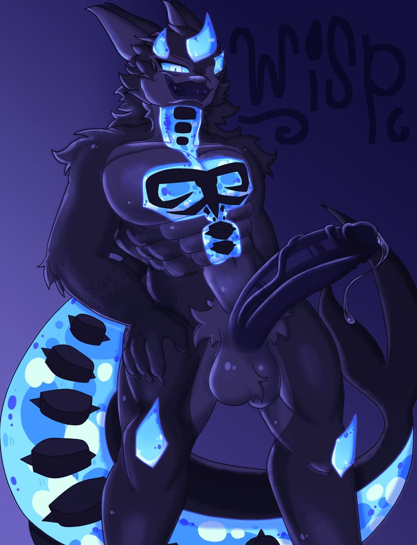 1boy artist_request balls furry kaiju_paradise male muscular penis precum purple_skin roblox roblox_game shark source_request tagme wisp_(kaiju_paradise)