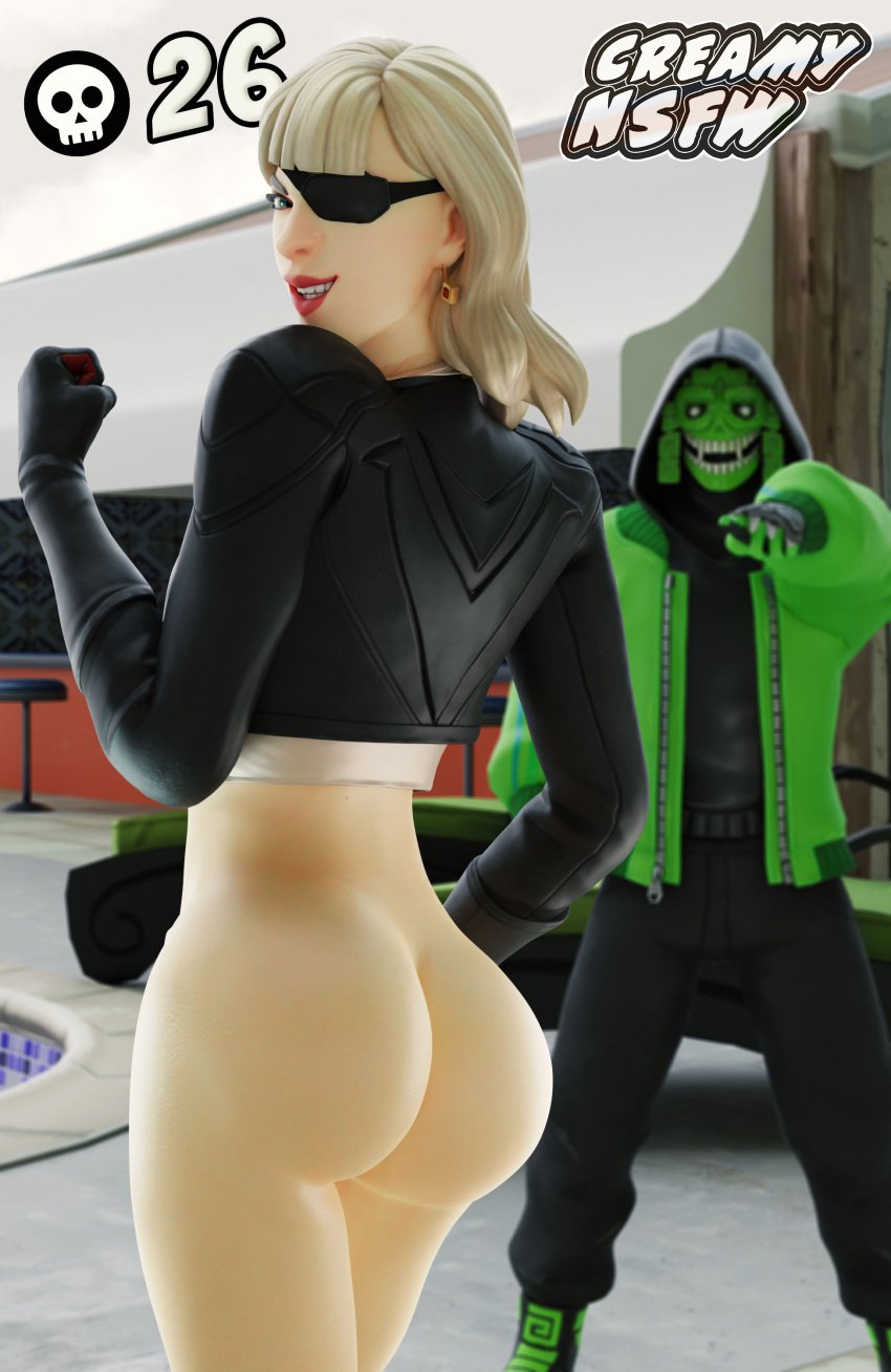 ass ass_cleavage ass_focus creamynsfw fortnite fortnite:_battle_royale hip_focus mezmer siren siren_(fortnite) thighs