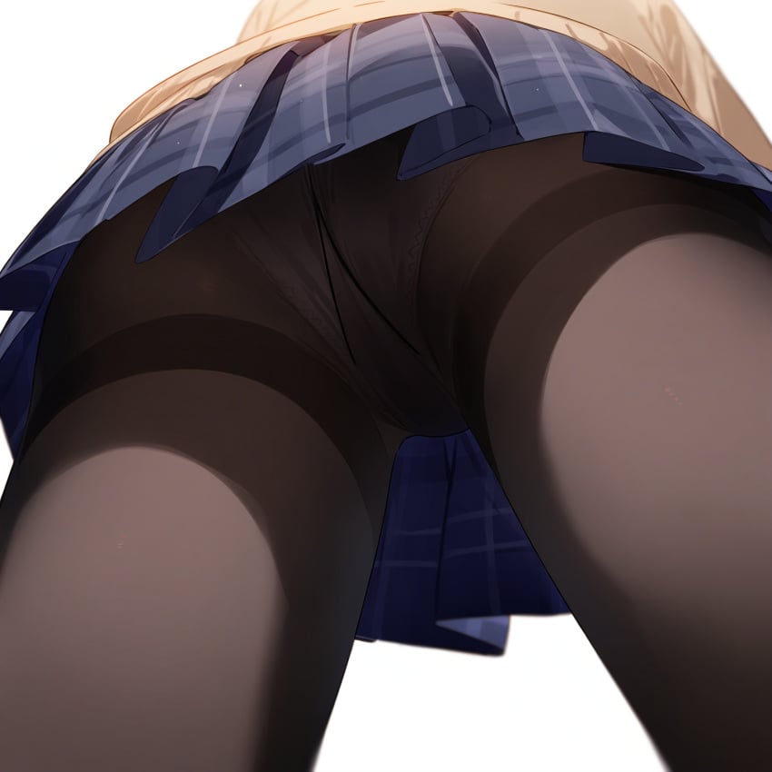 1girls ai_generated ass clothed clothing female female_focus female_only high_resolution highres panties panties_under_pantyhose pantyhose pov project_sekai pussy school schoolgirl shinonome_ena skirt solo solo_female solo_focus thighs underwear uniform