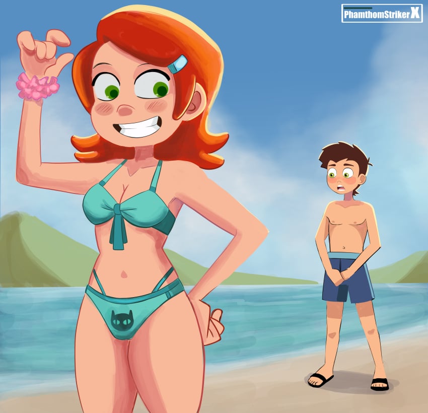 1boy 1girls ben_10 ben_10_(2016) ben_tennyson cartoon_network female gwen_tennyson male phamthomstrikerx