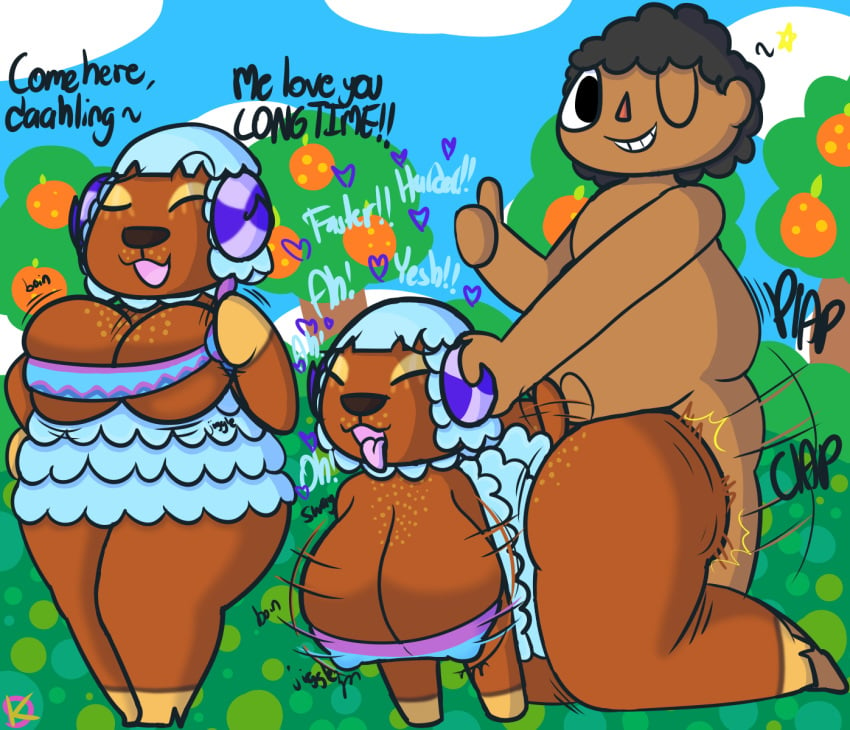 animal_crossing anthro ass baabara_(animal_crossing) big_breasts big_butt bouncing_breasts bovid breasts bubble_butt caprine clothed clothing comic doggy_style duo english_text erect_nipples erect_nipples_under_clothes female first_person_view freckled_breasts freckled_butt freckles from_behind_position gesture hand_gesture hi_res high_heels human inviting inviting_to_sex klutzatdusk looking_at_viewer looking_pleasured male male/female mammal nintendo nipple_outline nipples one_eye_closed public public_sex sex sheep skimpy slightly_chubby slightly_chubby_male tail tail_motion tailwag teasing text thick_thighs thumbs_up tight_clothing tongue tongue_out villager_(animal_crossing) wide_hips wink winking_at_viewer