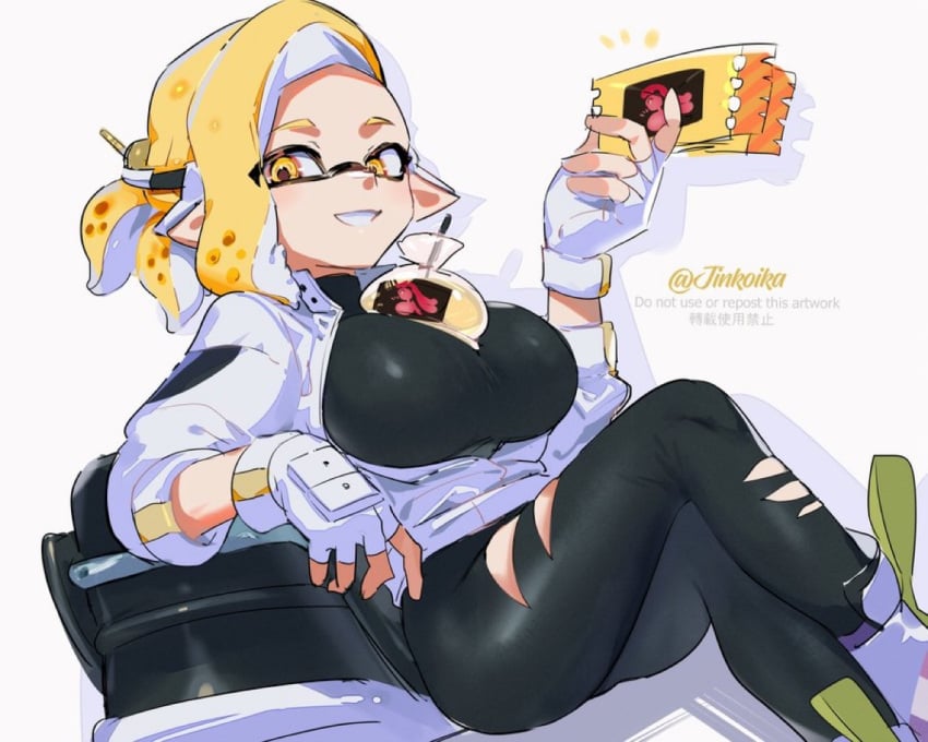 1girls breast_expansion clothed jinkoika nintendo splatoon