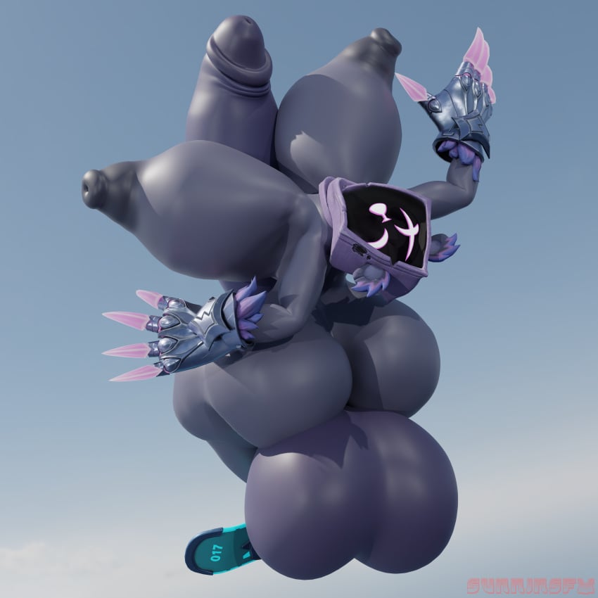 3d alternate_version_available big_ass big_balls big_breasts big_butt big_nipples big_penis fortnite fortnite:_battle_royale futa_only futanari hoverboard hyper hyper_penis large_ass large_balls large_breasts large_butt large_penis penis purple_skin raven_team_leader sunninsfw