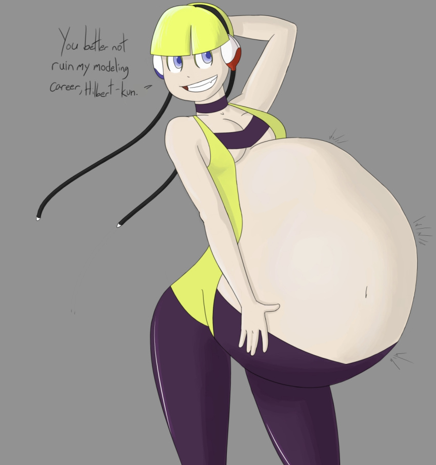 breasts elesa_(pokemon) hilbert_(pokemon) pokemon pyxxyl vore vore_belly