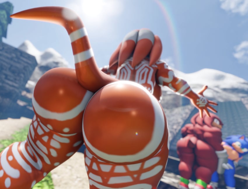 3d ass big_butt echidna female hedgehog huge_butt knuckles_the_echidna male sega sonic_(series) sonic_the_hedgehog sonic_the_hedgehog_(series) tagme tikal_the_echidna vulkyasha