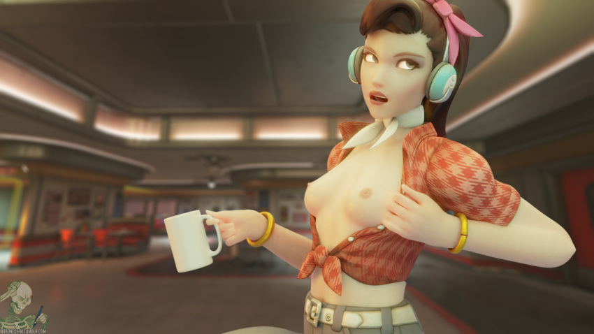 3d alternate_costume blender candid cruiser_d.va d.va mrbonessfm overwatch route_66_(map)