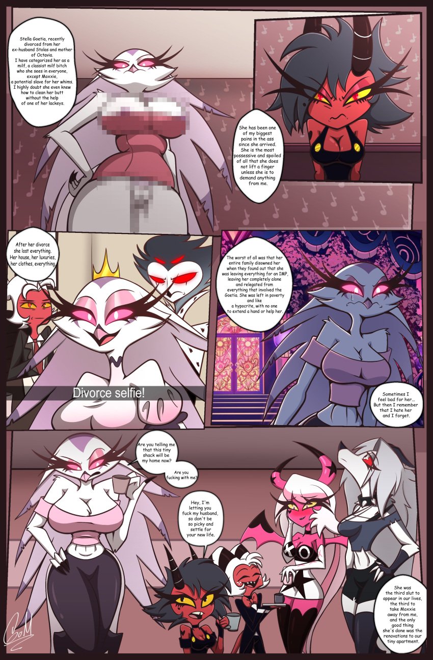 avian bird censored comic demon demon_girl divorce gatojack3 hellhound helluva_boss imp loona_(helluva_boss) meme millie_(helluva_boss) moxxie_(helluva_boss) owl owl_demon pov stella_(helluva_boss) stolas_(helluva_boss) succubus talking tall_female taller_girl verosika_mayday_(helluva_boss)