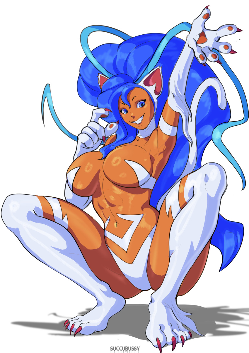 1girls animal_ears bremonqueen capcom darkstalkers felicia_(darkstalkers) female female_only hi_res smiling