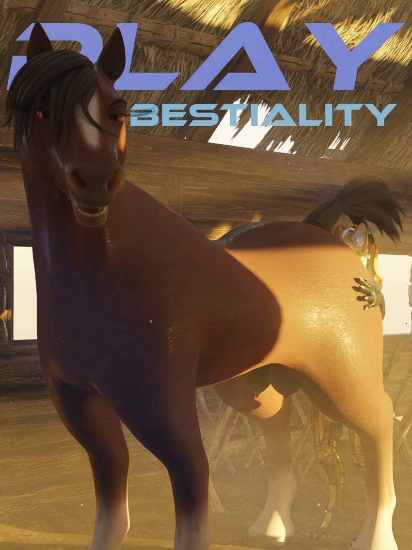 3:4 3d_(artwork) absurd_res anal anthro blender_cycles breasts busty_feral cover crotch_breasts digital_media_(artwork) duo equid equine female feral feral_rimming fictional_magazine_cover haolde haolde_(character) hi_res horse intersex intersex/female looking_at_viewer magazine_cover mammal mechanical_arm mechanical_leg open_mouth oral quadruped rimming sex submissive submissive_anthro zoophilia