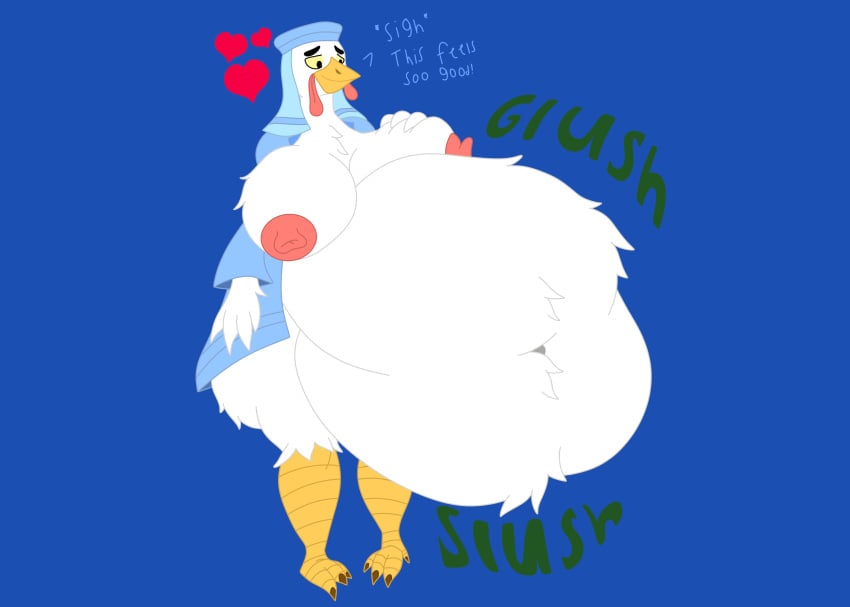 absurd_res after_vore anthro anthro_pred areola areola_outline ass avian avian_caruncle avian_feet avian_legs avian_pred belly belly_tuft big_belly big_breasts big_butt biped bird bird_legs bloated blue_clothing breast_expansion breast_grab breast_tuft breasts bulge butt_expansion butt_tuft chest_tuft chicken clothing dewlap_(anatomy) dialogue digestion digestion_noises disney expansion fat_rolls fatal_vore feather_tuft feathers female female_pred galliform gallus_(genus) glush hand_on_breast hand_on_own_breast hat headgear headwear heart_symbol hi_res lady_kluck leg_tuft mandro22 navel navel_outline navel_tuft nipples obese obese_anthro obese_female onomatopoeia overweight overweight_anthro overweight_female phasianid robe robe_only robin_hood_(disney) rumbling_stomach satisfaction satisfied satisfied_look sigh sighing sloshing_belly slush_(sound_effect) solo sound_effects stomach_bulge story story_in_description text thick_thighs tuft veil vore wardrobe_malfunction wattle winged_arms wings