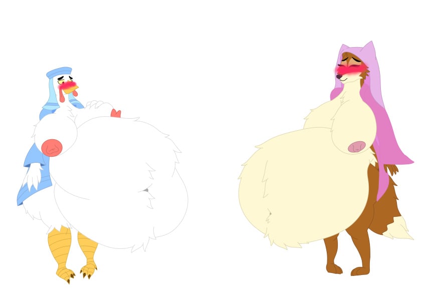 absurd_res after_vore alpha_channel anthro anthro_pred areola areola_outline ass avian avian_pred belly belly_fur belly_tuft big_belly big_breasts big_butt biped bird bloated blush breast_expansion breast_grab breast_tuft breasts bulge butt_expansion butt_tuft canid canine cheek_tuft chest_tuft chicken clothing digestion disney duo expansion face_veil facial_tuft fat_rolls fatal_vore female female_pred fox galliform gallus_(genus) half_naked hand_on_breast hand_on_own_breast happy head_tuft headgear headwear hi_res hood huge_belly huge_breasts lady_kluck maid_marian male male_prey mammal mandro22 markings multiple_preds navel navel_outline navel_tuft nipples obese obese_anthro obese_female overweight overweight_anthro overweight_female phasianid png_file post-vore red_fox robe robe_only robin_hood_(disney) satisfaction satisfied satisfied_look simple_background stomach_bulge tail tail_markings tail_tuft thick_thighs transparent_background true_fox tuft underbelly unseen_prey veil vore wardrobe_malfunction