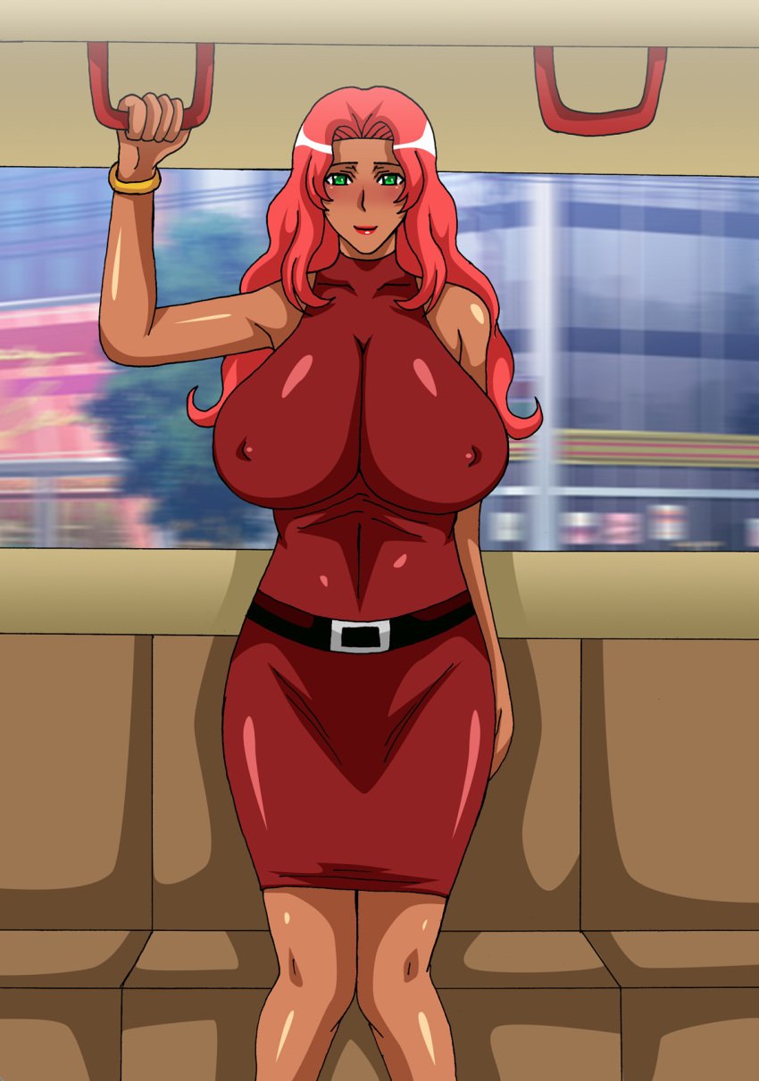 areolae breasts erect_nipples fire_tiger green_eyes hair large_breasts milf red_hair wide_hips