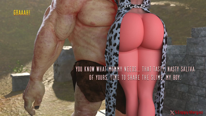 3d 3d_(artwork) 3d_render 3dx ahe_gao ahegao_face ass_focus big_ass big_butt drool drooling drooling_tongue extreme_french_kiss face_lick face_licking french_kiss french_kissing kissing licking mommy_kink monster ogre pantyhose sloppyahegao spit the_witcher_(series) the_witcher_3:_wild_hunt triss_merigold