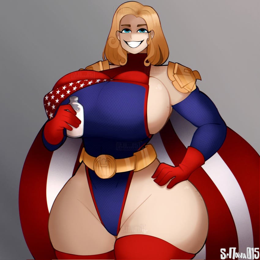 1girls american_flag armwear big_breasts big_hips big_thighs blonde_female blonde_hair blue_eyes breasts_bigger_than_head busty cape child_bearing_hips dynamite_comics enormous_breasts enormous_thighs female female_focus female_homelander female_only genderbend genderswap genderswap_(mtf) gigantic_breasts gigantic_thighs gloves grey_background homelander huge_breasts huge_thighs humongous_breasts insane killer large_breasts large_hips large_thighs legwear leotard light-skinned_female light_skin maniac massive_breasts massive_thighs milf mommy_homelander nightmare_waifu plump_breasts plump_thighs red_gloves rule_63 short_hair shoulder_pads sideboob skull_crushing_thighs slim_waist smile smiling solo solo_female solo_focus srnava the_boys thick_thighs thin_waist thunder_thighs voluptuous voluptuous_female wide_hips yummers