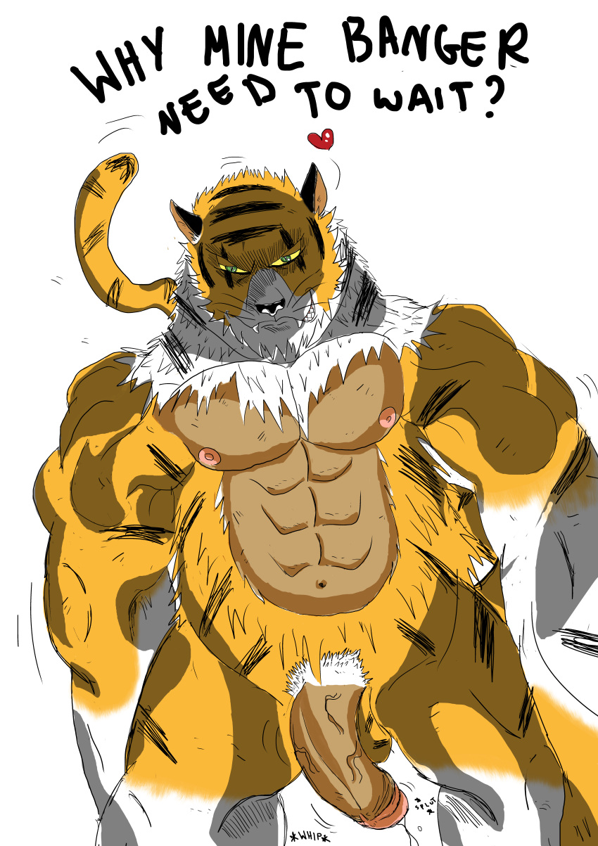 anthro banger feline fur furry knot male male_only sausage tiger
