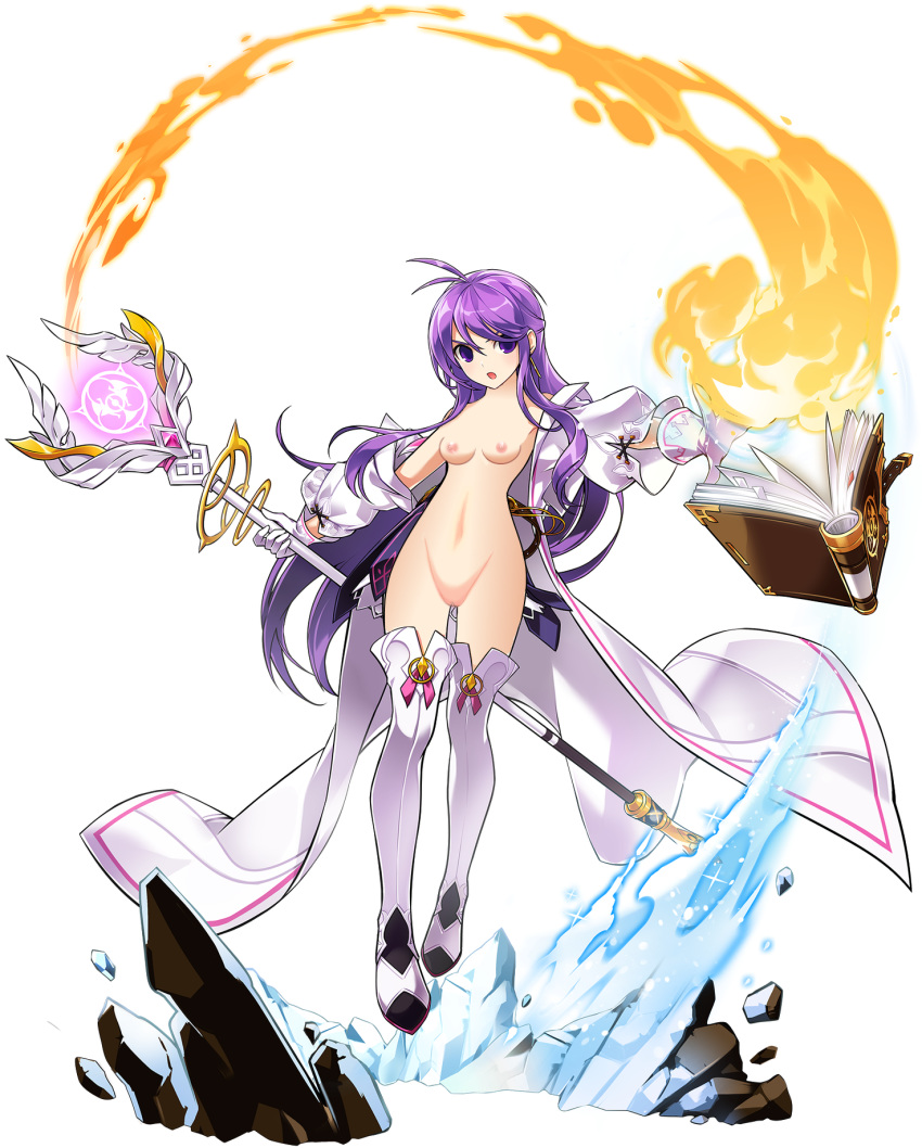 aisha_(elsword) edit edited elsword falmataz female_only magic nude_filter purple_eyes purple_hair solo wand